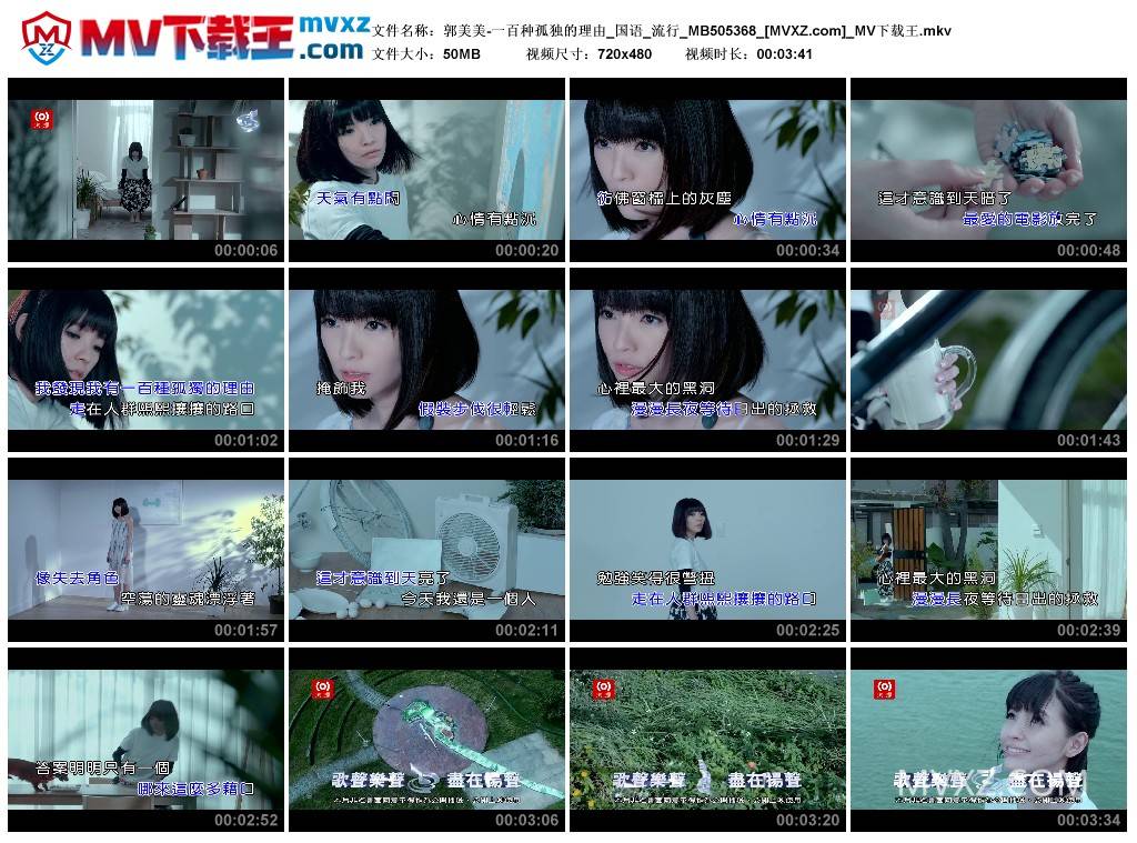 郭美美-一百种孤独的理由_国语_流行_MB505368